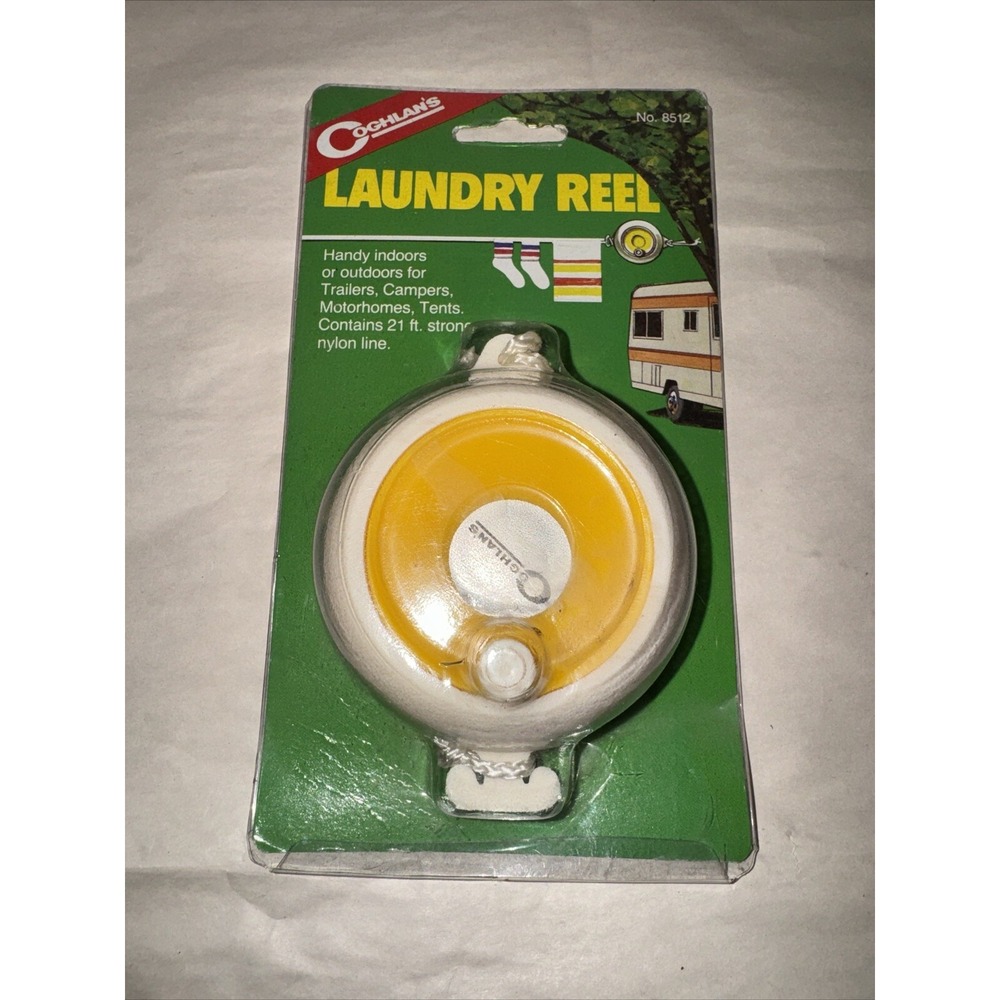 COGHLAN'S 8512 21FT LAUNDRY REEL PORTABLE‎ CAMPSITE CLOTHES NYLON LINE RV CAMPER